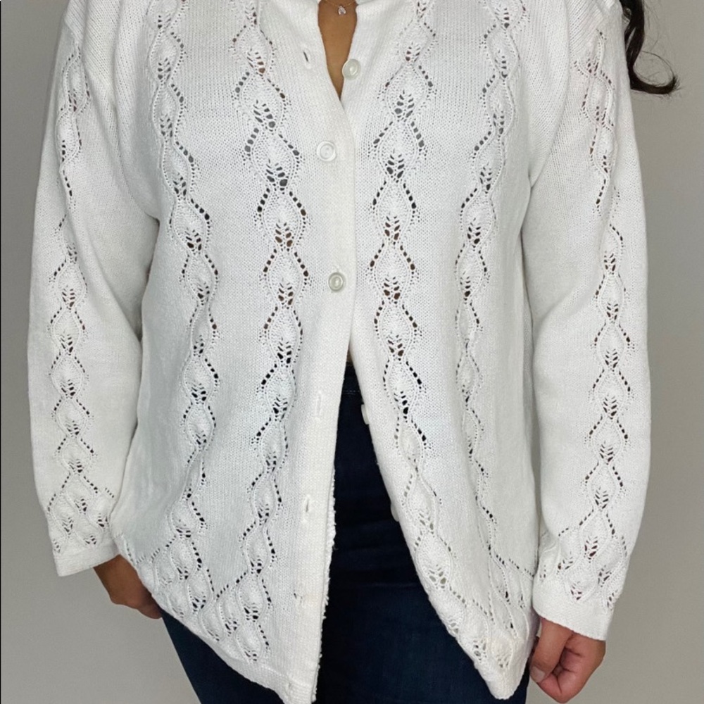 SOLD Vintage white cardigan